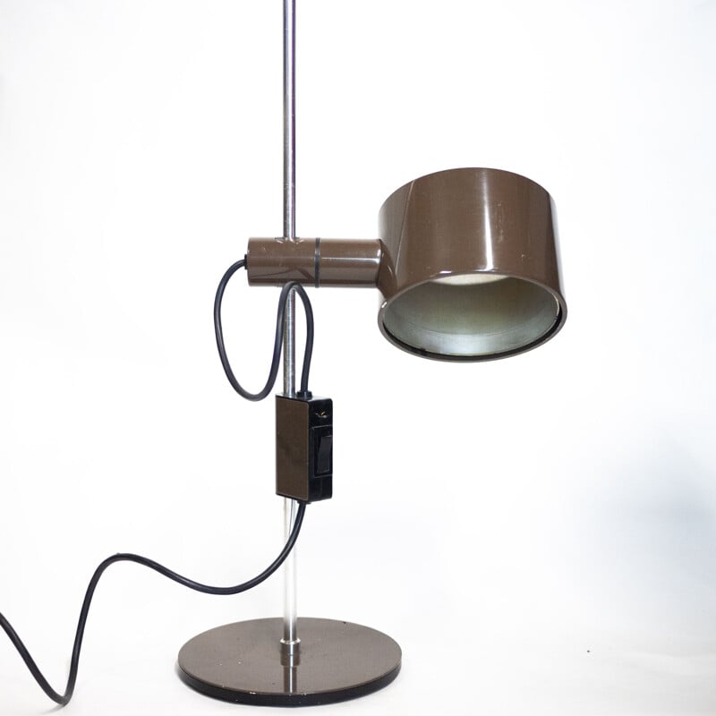 Vintage table lamp in brown by Peter Nelson & Ronald Holmes, 1960s