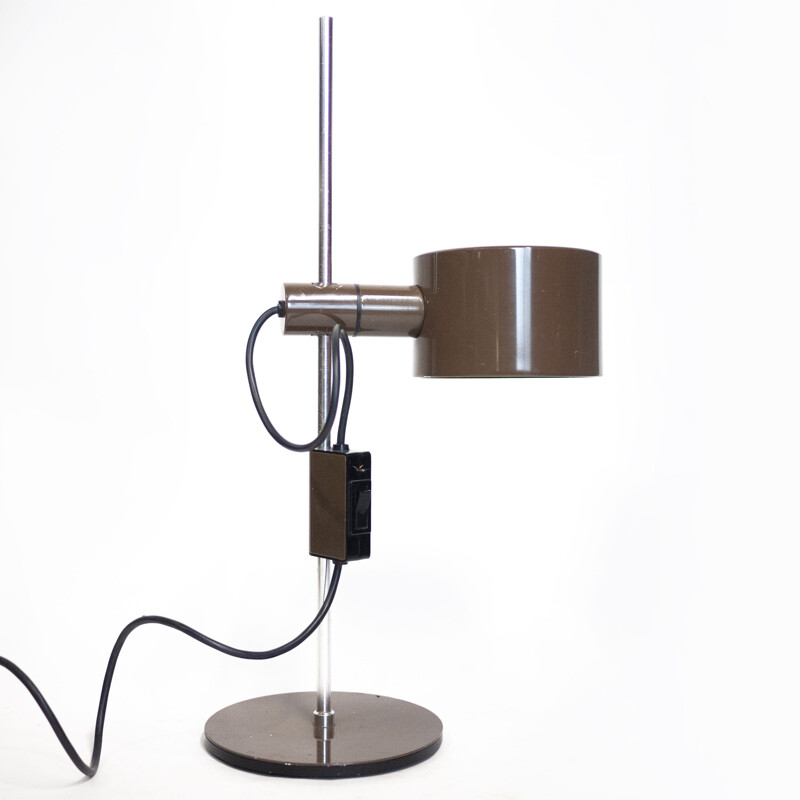 Vintage table lamp in brown by Peter Nelson & Ronald Holmes, 1960s