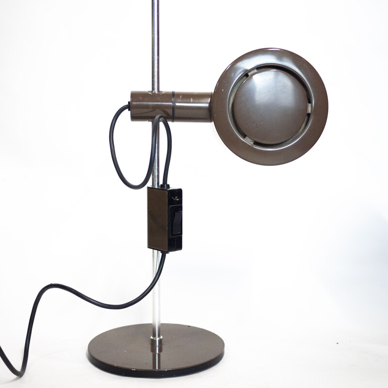 Vintage table lamp in brown by Peter Nelson & Ronald Holmes, 1960s