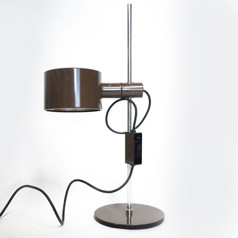 Lampada da tavolo vintage marrone di Peter Nelson