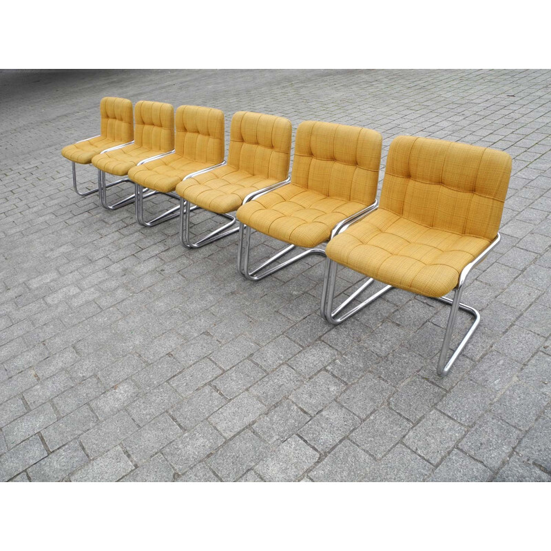 Set of 6 Airbone "Storm" chairs, Yves CHRISTIN - 1970s