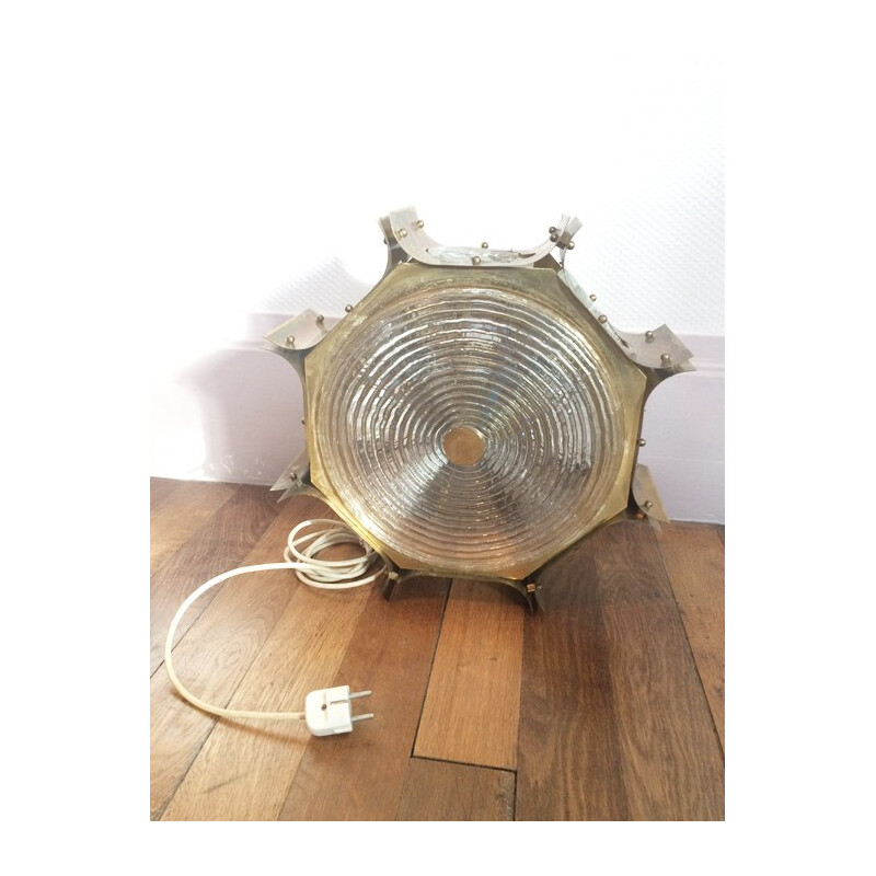 Danish lamp in brass and glass - 1960s