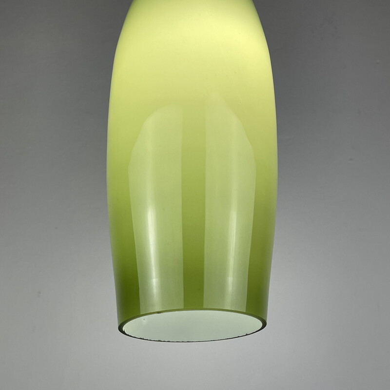 Mid-century green Murano glass pendant lamp by Vistosi, Italy 1960s