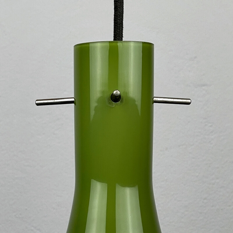 Vintage-Hängeleuchte aus grünem Muranoglas von Vistosi, Italien 1960