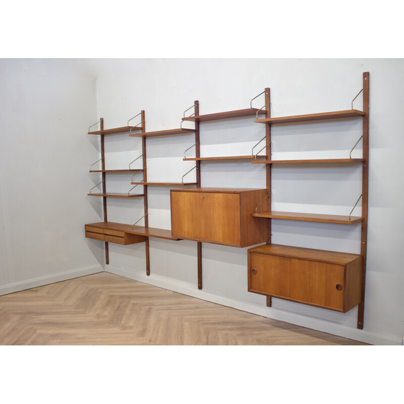 Mid-century Danish teak Ps modular wall unit by Paul Sorensen, 1960s