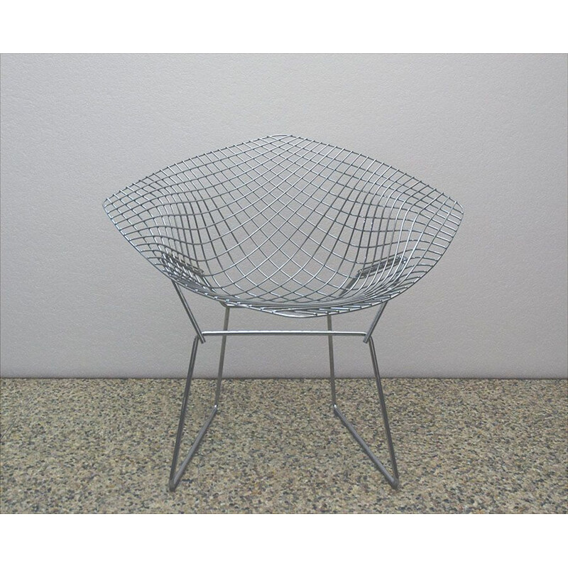 Pair of vintage Diamond armchairs by Harry Bertoia for Knoll