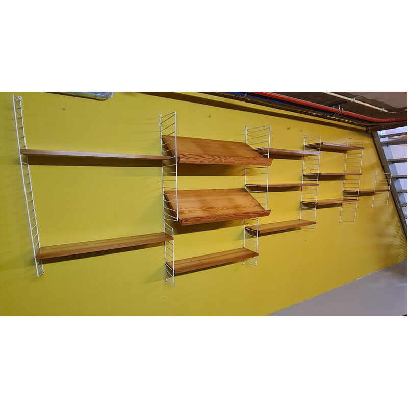 Vintage wall system by Nisse String for Strinning Ab, Sweden 1960s