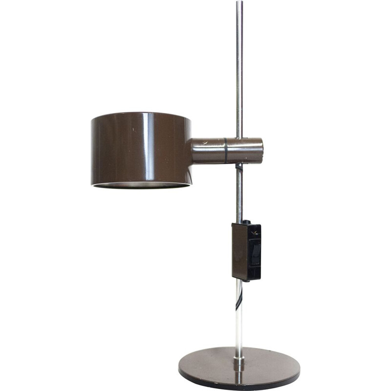 Lámpara de mesa vintage marrón de Peter Nelson