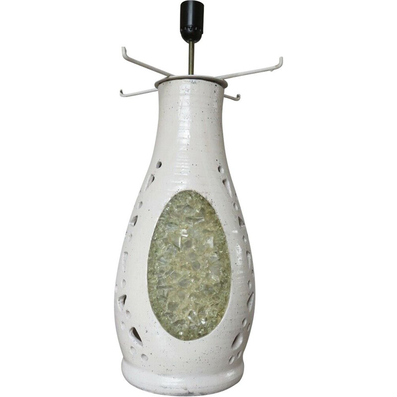 Lampada vintage in ceramica e resina di accolay, 1960