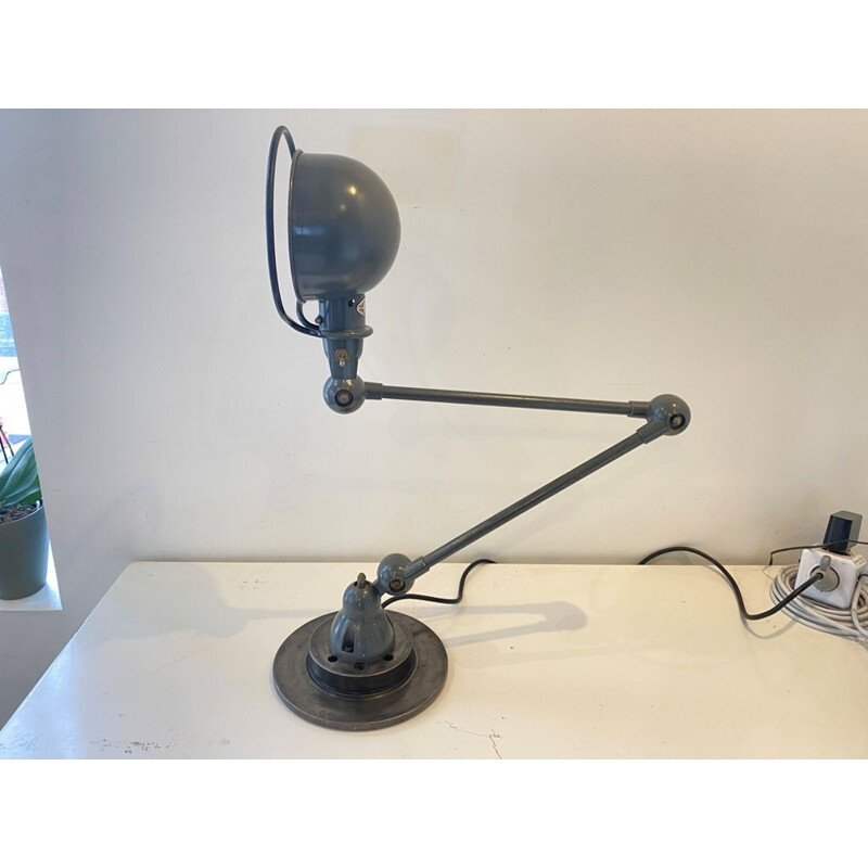 Vintage bureaulamp met 2 armen van Jean Louis Domecq