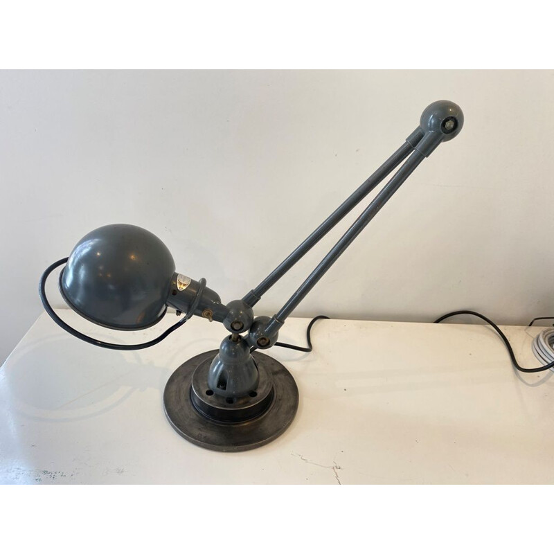 Vintage bureaulamp met 2 armen van Jean Louis Domecq