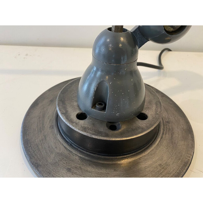 Lámpara de escritorio vintage con 2 brazos de Jean Louis Domecq