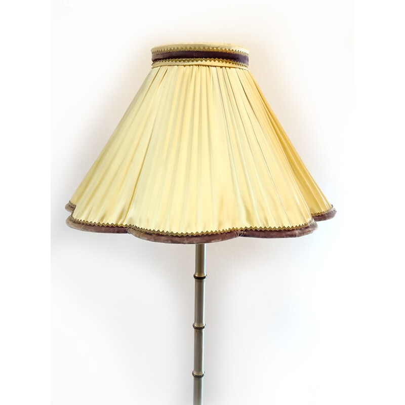 Mid century lamp floor in fabric and steel - 1940s