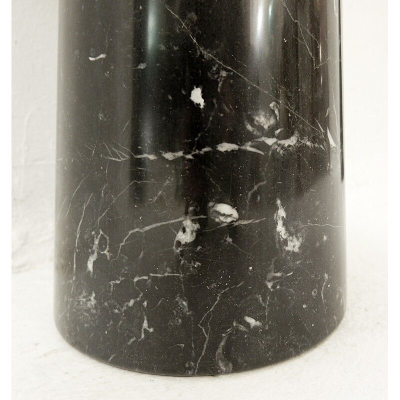 Vintage "Eros" black marble console in Nero Marquina by Angelo Mangiarotti
