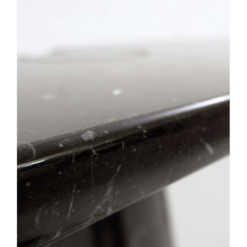 Vintage "Eros" black marble console in Nero Marquina by Angelo Mangiarotti