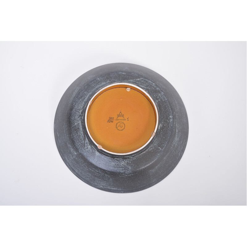 Taça de cerâmica vintage da série baca de Nils Thorsson para Aluminia
