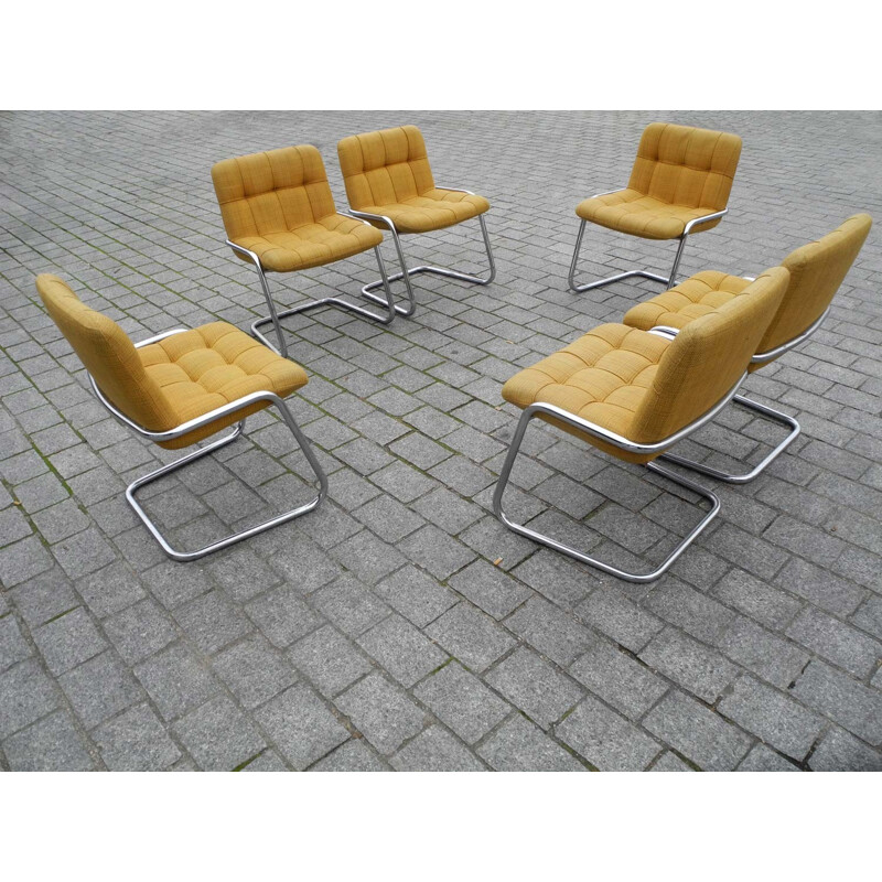 Set of 6 Airbone "Storm" chairs, Yves CHRISTIN - 1970s