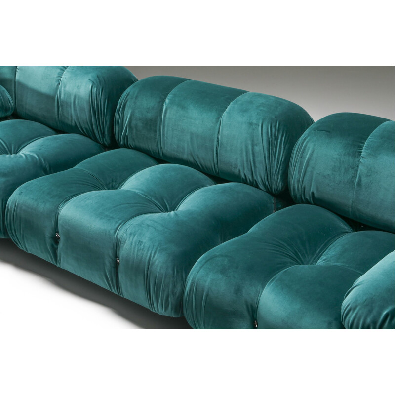 Camaleonda vintage sofa in groen fluweel van Mario Bellini voor B