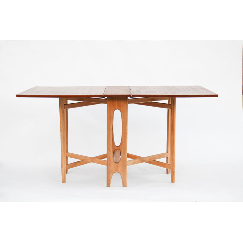 Table pliante à abattant vintage de Bendt Winge pour Kleppes Møbelfabrikk, Norvège 1950
