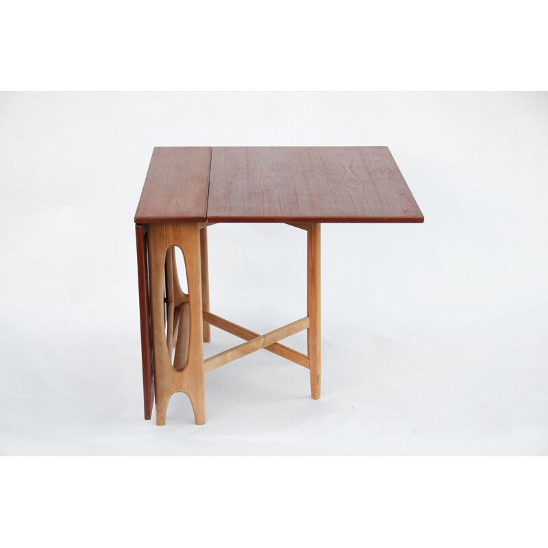 Vintage drop leaf folding table by Bendt Winge for Kleppes Møbelfabrikk, Norway 1950s