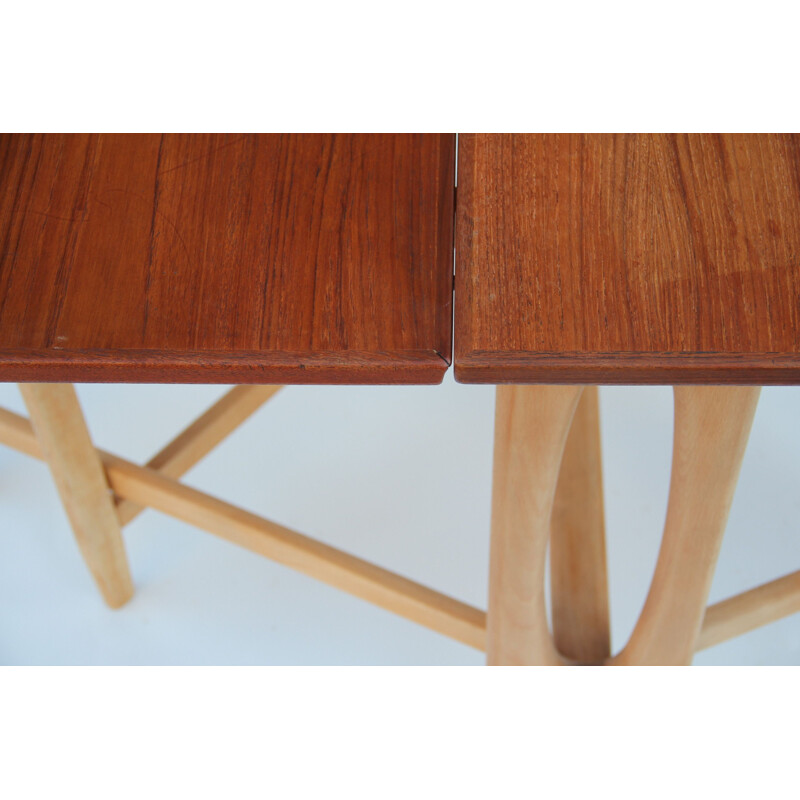 Vintage drop leaf folding table by Bendt Winge for Kleppes Møbelfabrikk, Norway 1950s