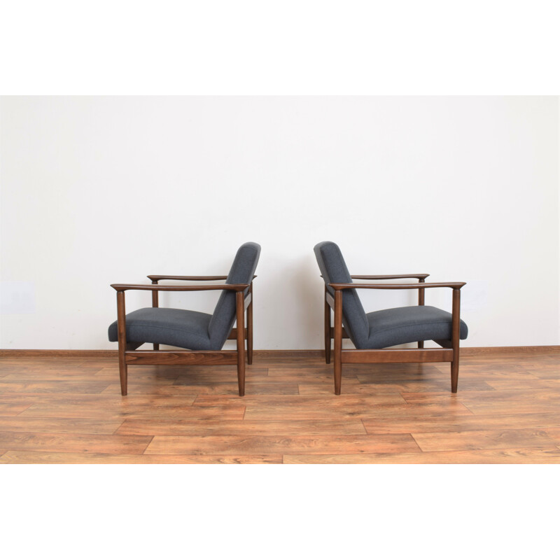 Paire de fauteuils polonais vintage par Edmund Homa pour Gościcińska Fabryka Mebli, 1960