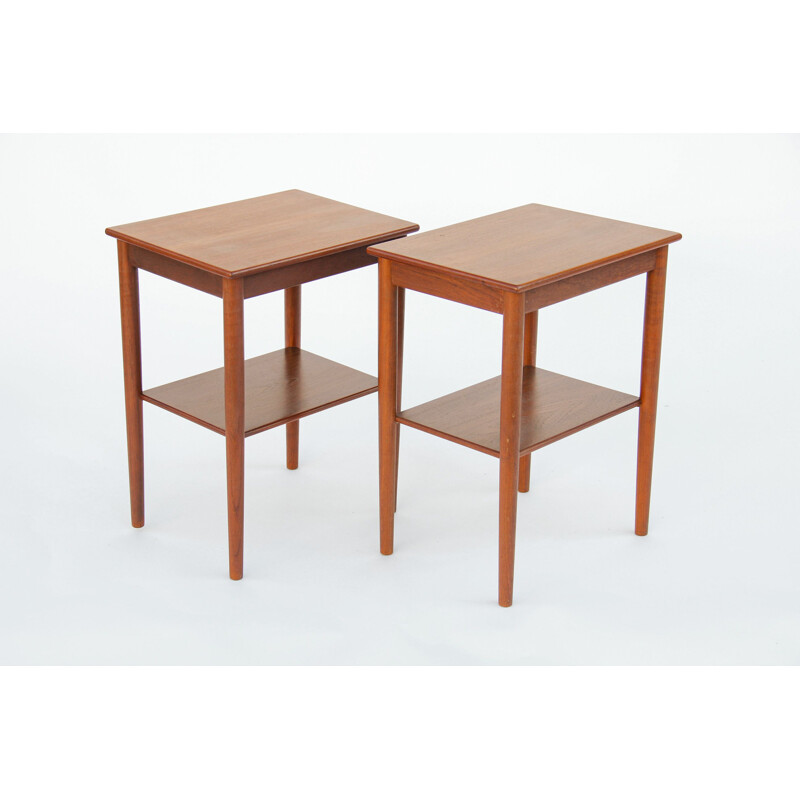Pair of vintage side tables by Børge Mogensen for Søborg Møbler, Denmark 1960s