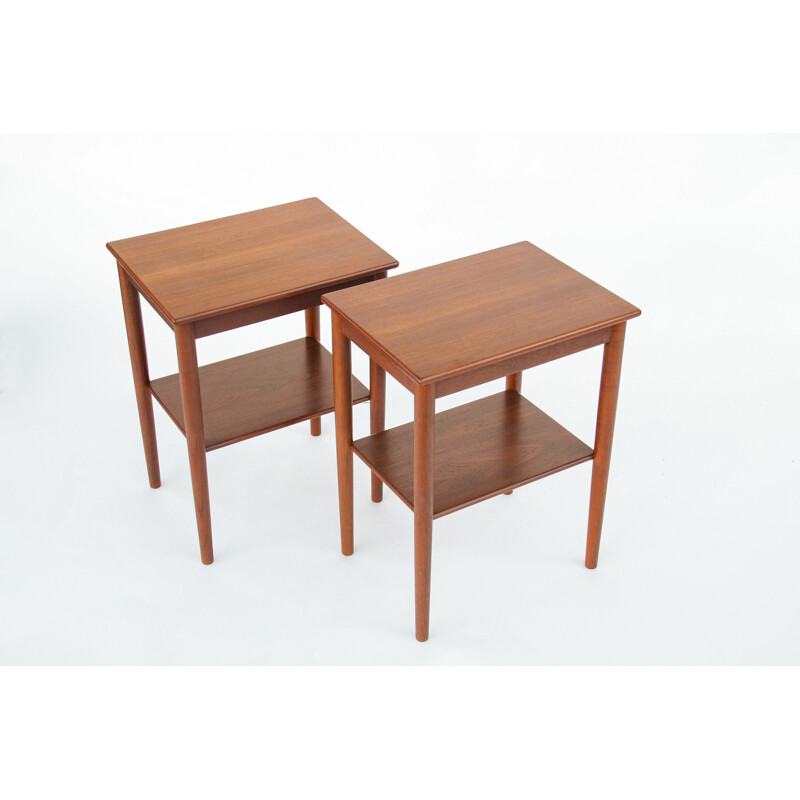 Pair of vintage side tables by Børge Mogensen for Søborg Møbler, Denmark 1960s