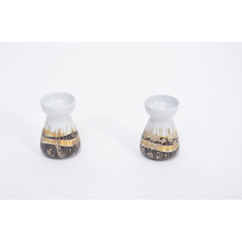 Ein Paar Vintage-Kerzenhalter aus Steingut von Ivan Weiss für Royal Copenhagen