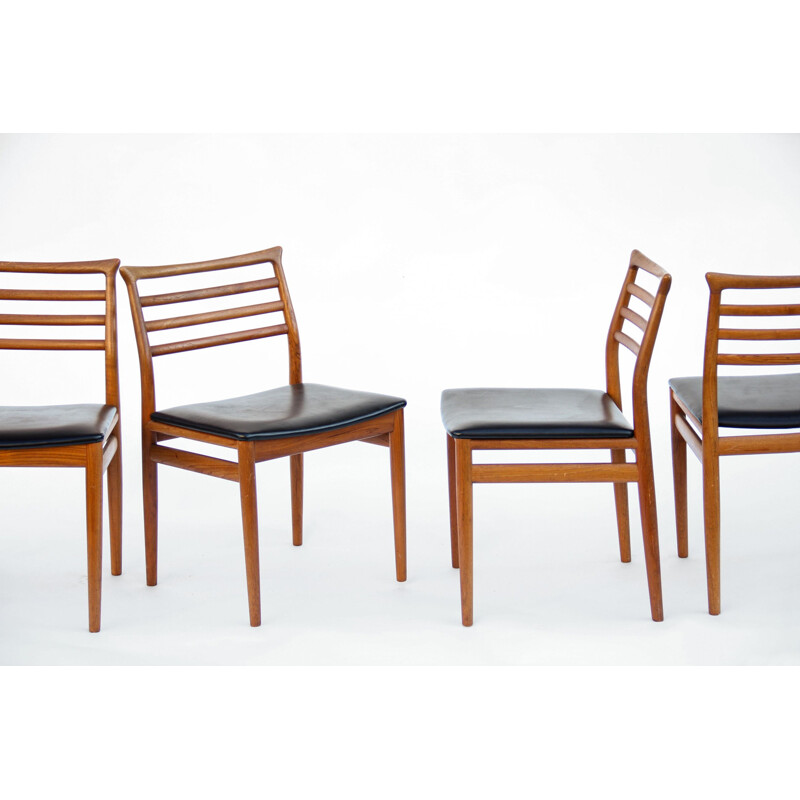 Set of 4 vintage chairs by Erling Torvits for Sorø Stolefabrik, Denmark 1960s