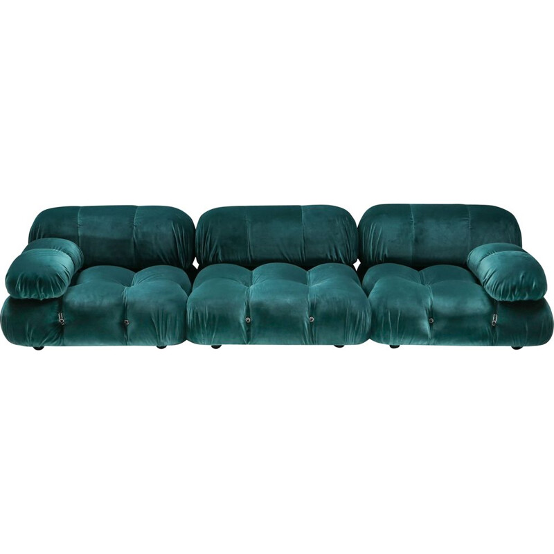 Camaleonda vintage sofa in groen fluweel van Mario Bellini voor B