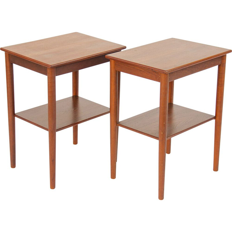 Pair of vintage side tables by Børge Mogensen for Søborg Møbler, Denmark 1960s