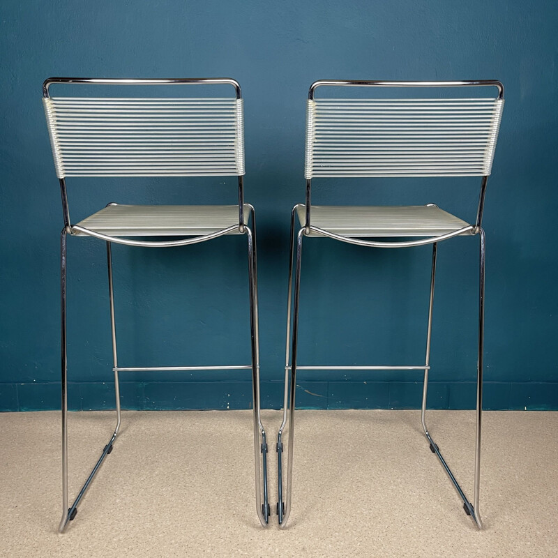Pair of mid-century bar stools Spaghetti by Giandomenico Belotti for Alias, Italy 1980s
