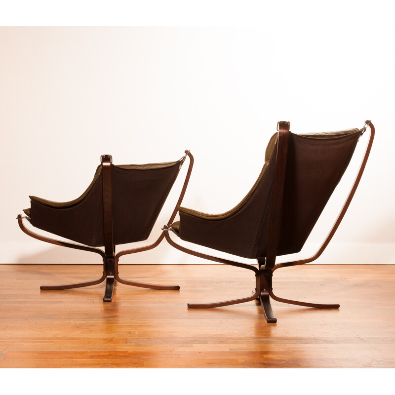 Suite de fauteuils en cuir, Sigurd RESSEL - 1970