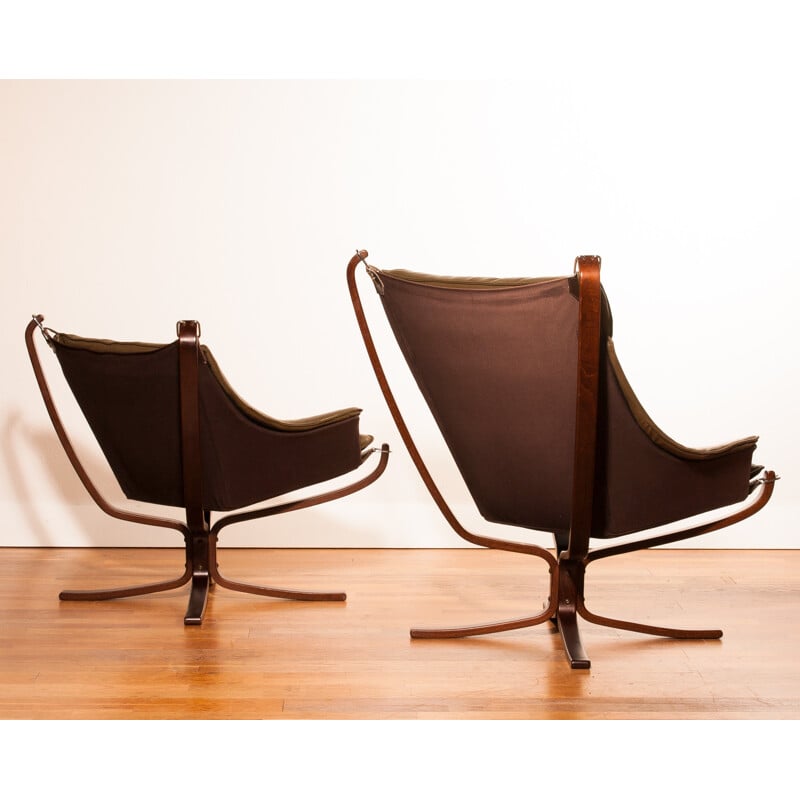 Set of armchair in leather, Sigurd RESSEL - 1970s