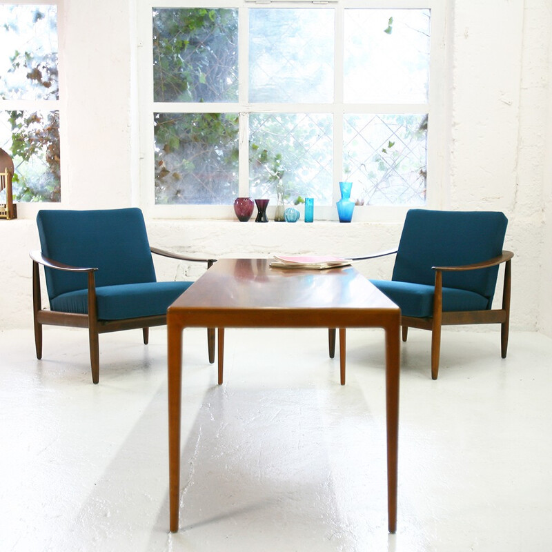 Walnut vintage coffee table - 1960s