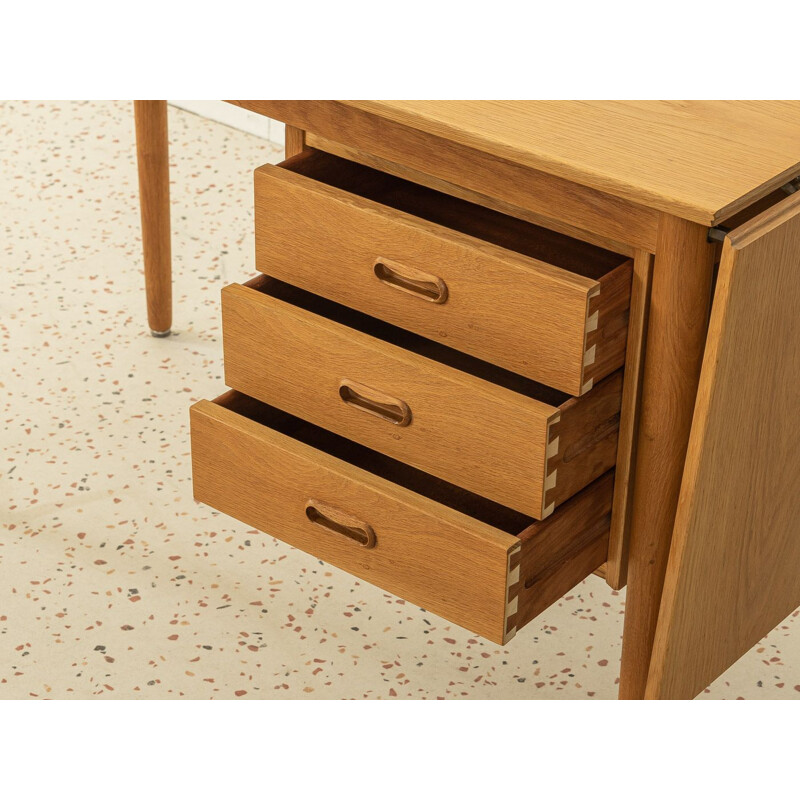 Vintage eikenhouten bureau met drie laden van Arne Vodder voor H.Sigh, Denemarken 1960