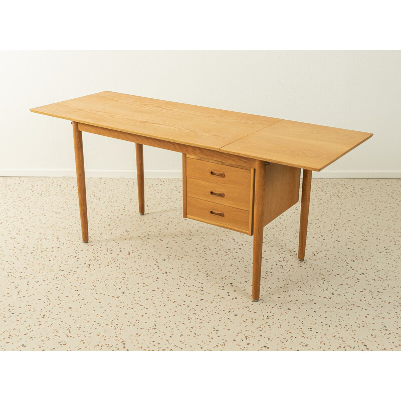 Vintage eikenhouten bureau met drie laden van Arne Vodder voor H.Sigh, Denemarken 1960