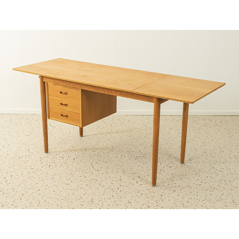 Vintage oak desk with three drawers by Arne Vodder for H.Sigh, Denmark 1960