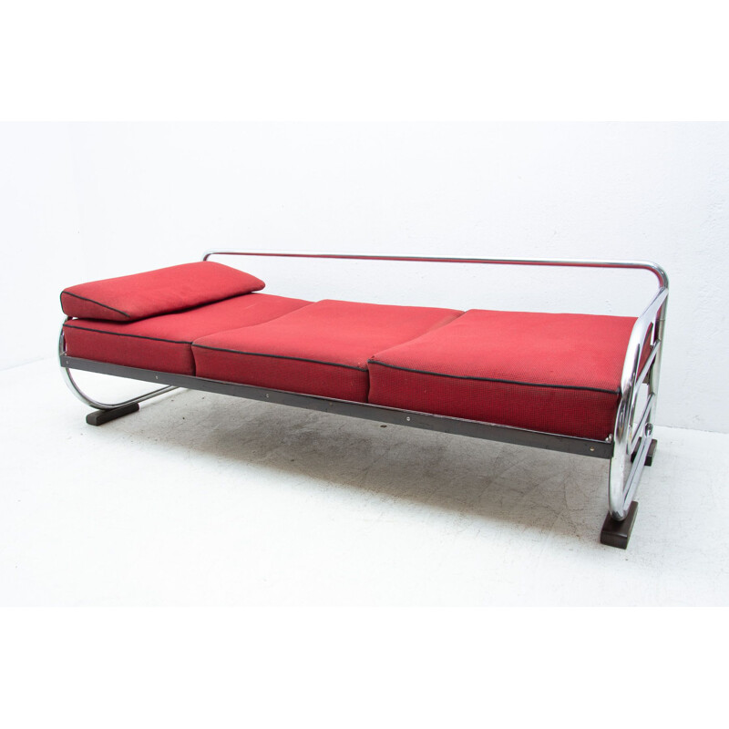 Verchromtes Vintage-Bauhaus-Sofa von Hynek Gottwald, 1930