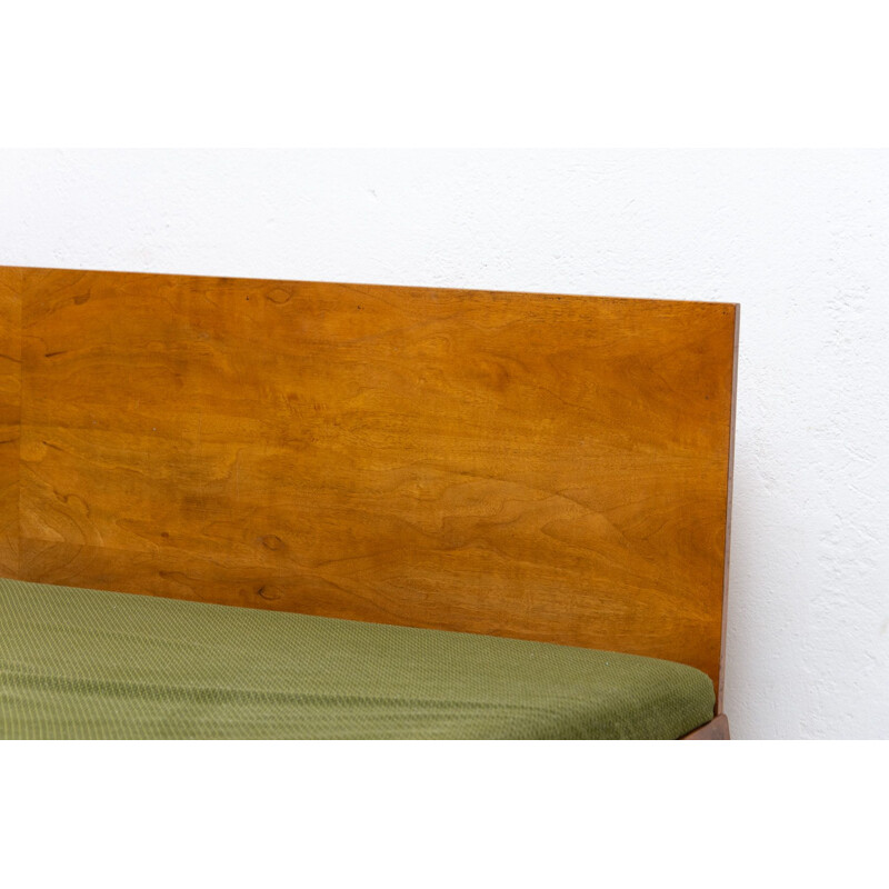 Mid century sofabed in walnut by Jindrich Halabala for Up Zavody, Czechoslovakia 1950s