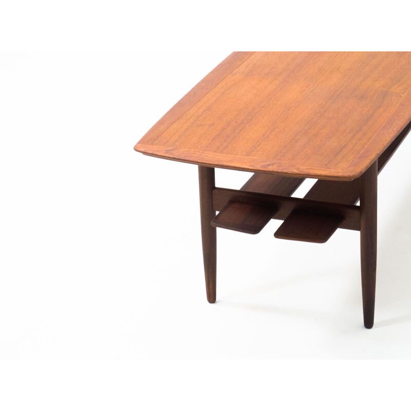 Vintage teak coffee table by Henry Walter Klein for Bramin