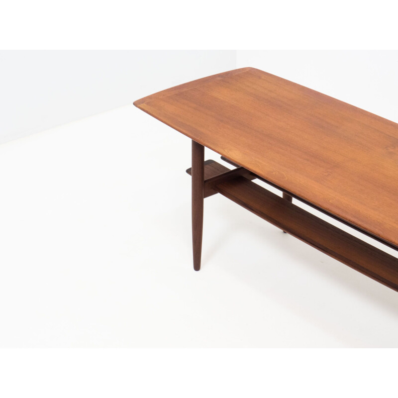 Vintage teak coffee table by Henry Walter Klein for Bramin