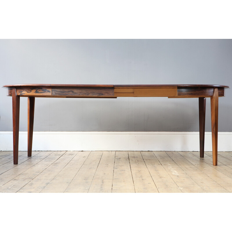 Round dining table in solid rosewood - 1960s