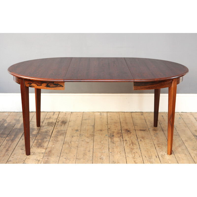 Round dining table in solid rosewood - 1960s