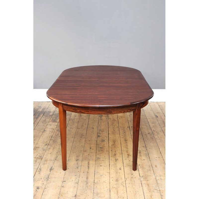 Round dining table in solid rosewood - 1960s