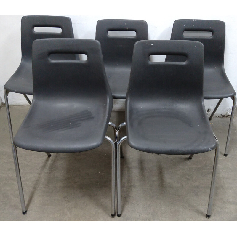 Set of 5 vintage chairs by Katwijk, Netherlands 1975-1999