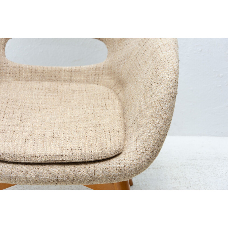 Pair of vintage shell fiberglass armchairs by Miroslav Navrátil, Czechoslovakia 1960s