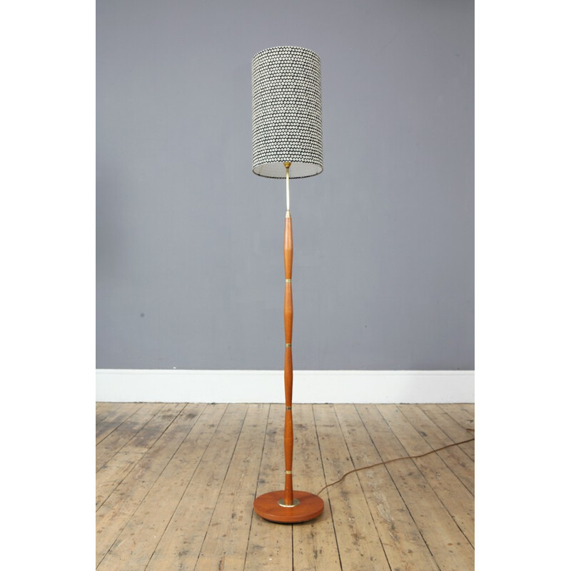 Danish floor lamp in solid teak - 1960s