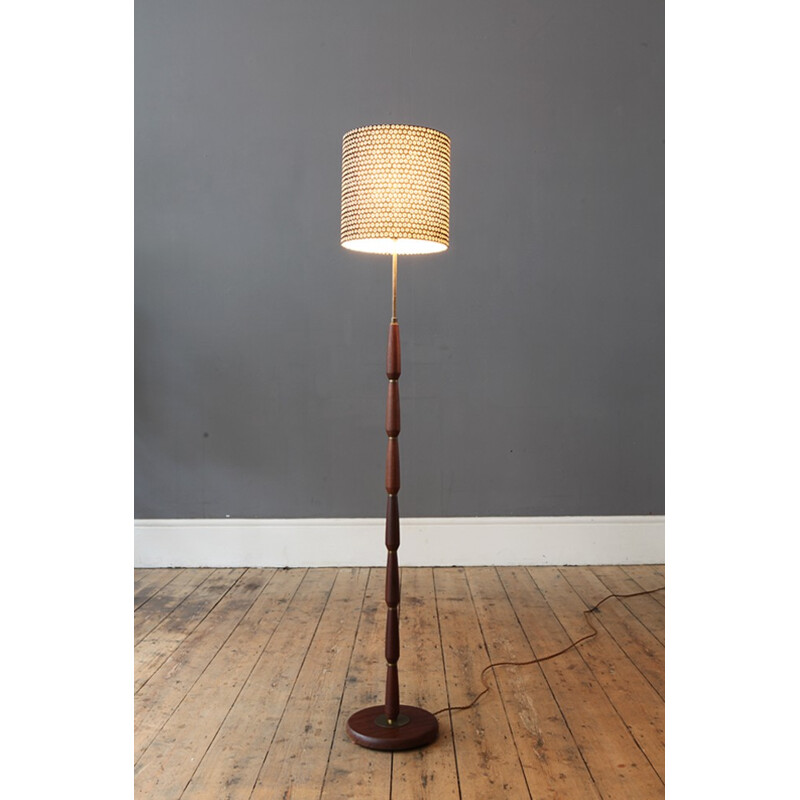 Lampadaire vintage scandinave en teck - 1960